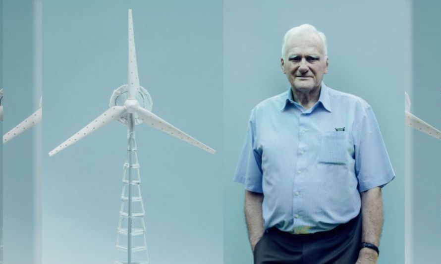 Alemán de 92 años patenta turbina eólica tres veces más productiva que las actuales