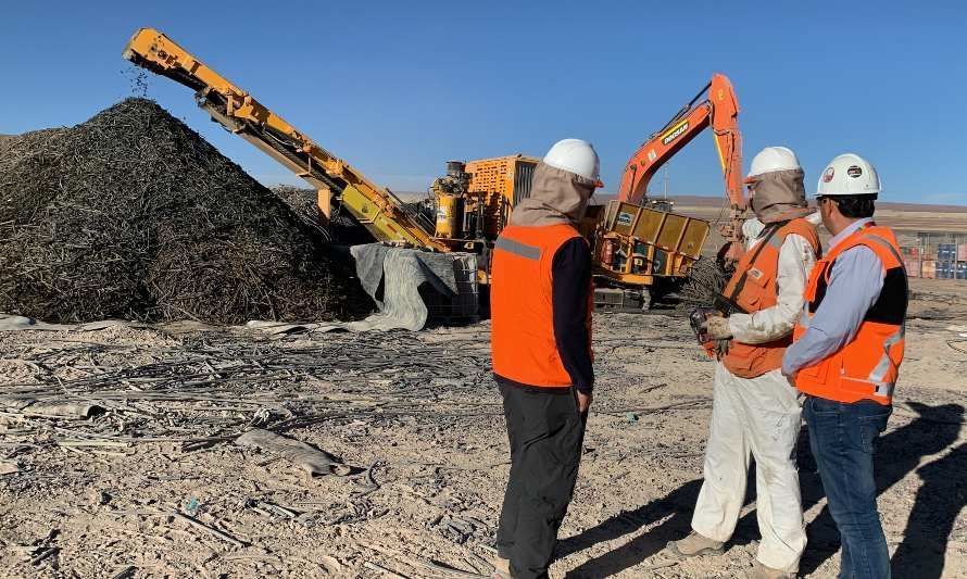 División Gabriela Mistral de Codelco recicla las líneas de riego en desuso