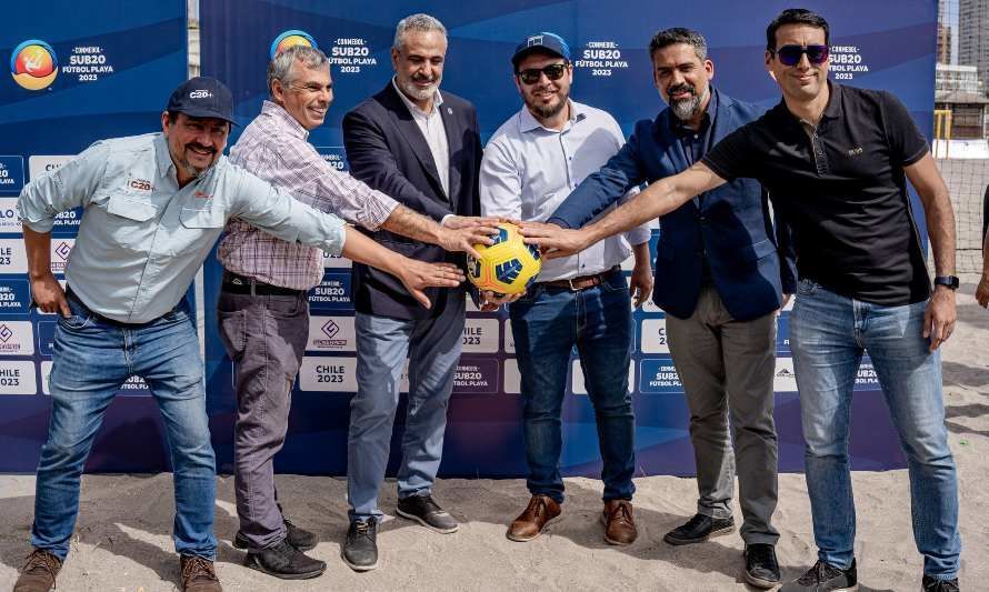 Todo listo para iniciar la fiesta del deporte Copa Conmebol Sub20 Fútbol Playa en Iquique