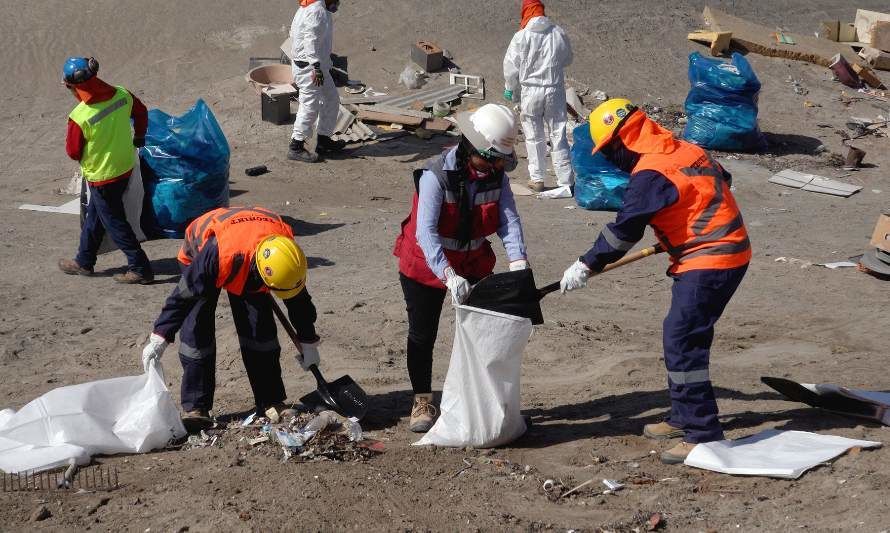 Más de siete toneladas y media retiran trabajadores y empresas del Proyecto C20+ de Collahuasi en operativos de limpieza